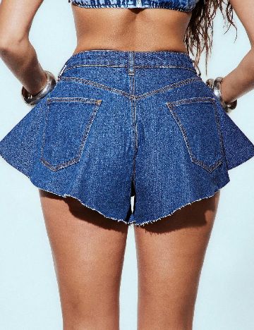 Pantaloni scurti SHEIN, albastru