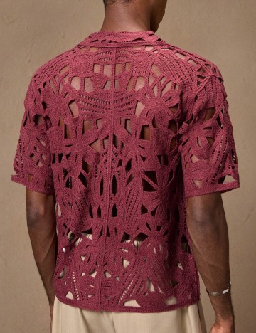 Set camasi 2 bucati SHEIN, crem/visiniu