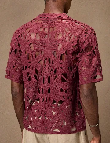 Set camasi 2 bucati SHEIN, crem/visiniu