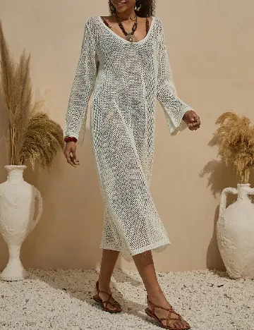 Rochie de plaja SHEIN, bej