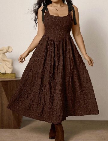 Rochie lunga Emery Rose Curve, maro