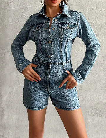 Salopeta SHEIN, albastru