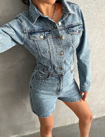 Salopeta SHEIN, albastru