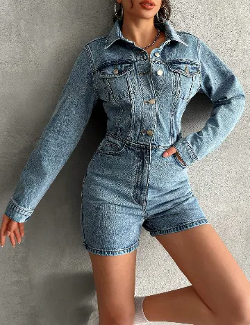 Salopeta SHEIN, albastru