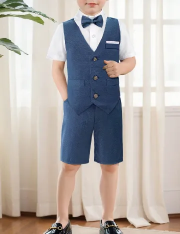 Compleu SHEIN, alb/albastru