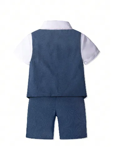 Compleu SHEIN, alb/albastru