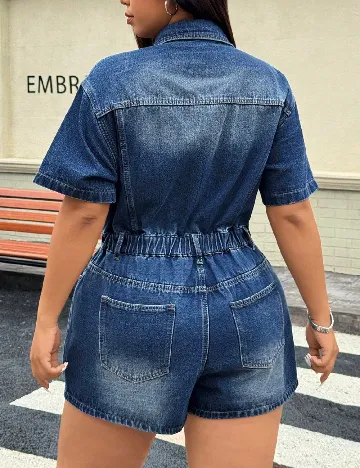 Salopeta SHEIN CURVE, albastru