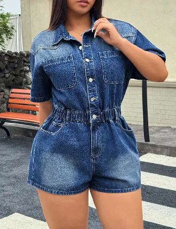 Salopeta SHEIN CURVE, albastru