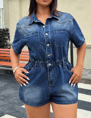 Salopeta SHEIN CURVE, albastru