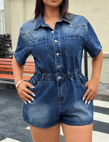 Salopeta SHEIN CURVE, albastru