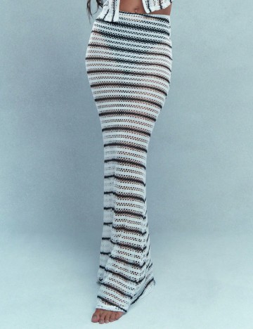 Fusta de plaja Missguided, alb/negru