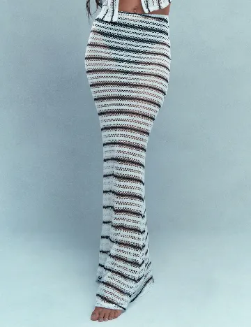 Fusta de plaja Missguided, alb/negru