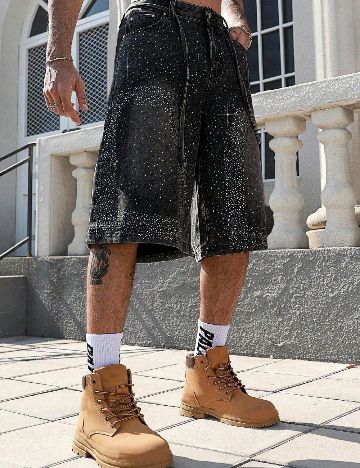 Pantaloni scurti Romwe, negru