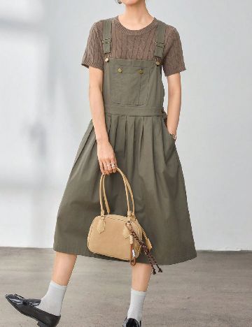 Rochie medie Dazy, verde