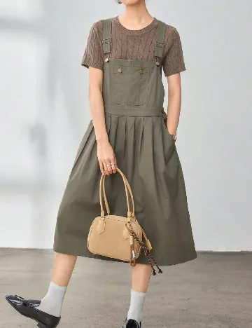 Rochie medie Dazy, verde