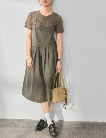 Rochie medie Dazy, verde