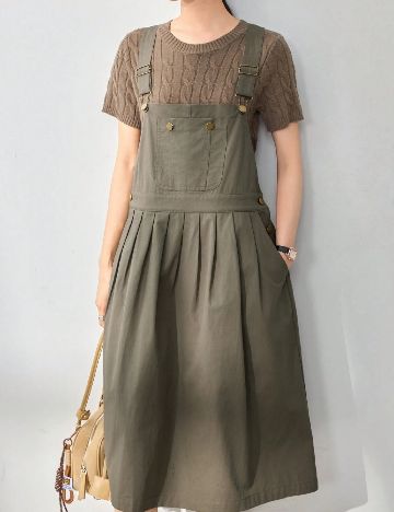 Rochie medie Dazy, verde