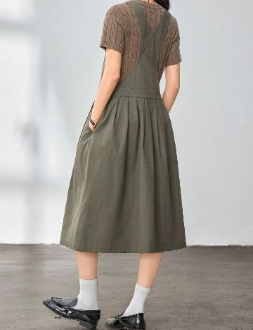 Rochie medie Dazy, verde