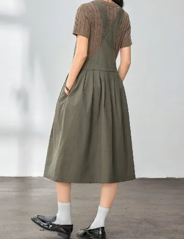 Rochie medie Dazy, verde