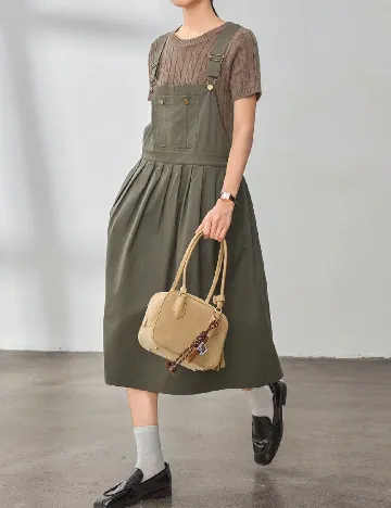 Rochie medie Dazy, verde