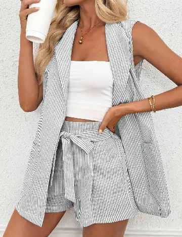 Compleu SHEIN, gri/alb