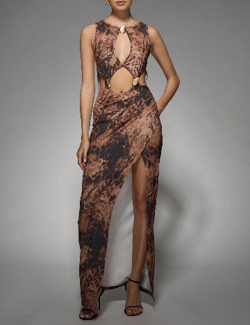 Rochie lunga Missguided, animal print