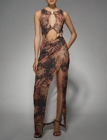 Rochie lunga Missguided, animal print