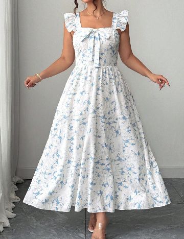 Rochie lunga SHEIN CURVE, floral print