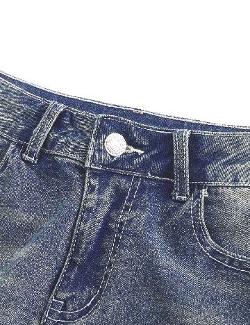 Pantaloni scurti Romwe Plus Size, albastru