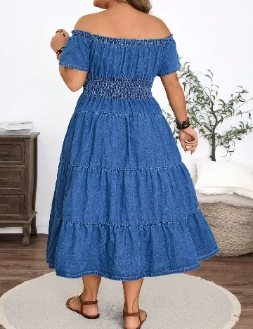 Rochie medie SHEIN CURVE, albastru