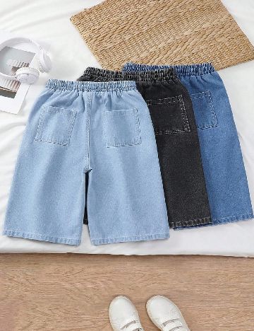 Set Pantaloni scurti 3 perechi Shein Kids, mix culori