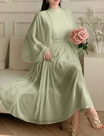 Rochie lunga Dazy, verde