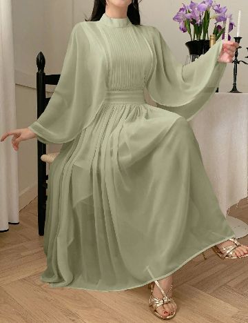 Rochie lunga Dazy, verde