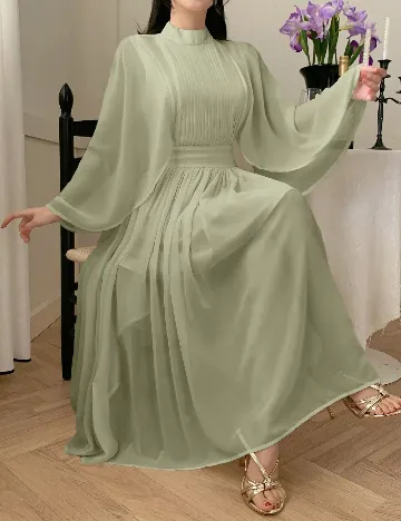 Rochie lunga Dazy, verde