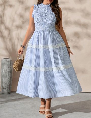 Rochie medie SHEIN CURVE, albastru