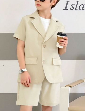 Compleu Shein Kids, crem