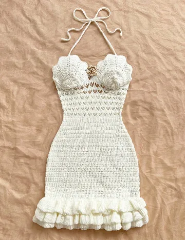 Rochie de plaja SHEIN, ecru