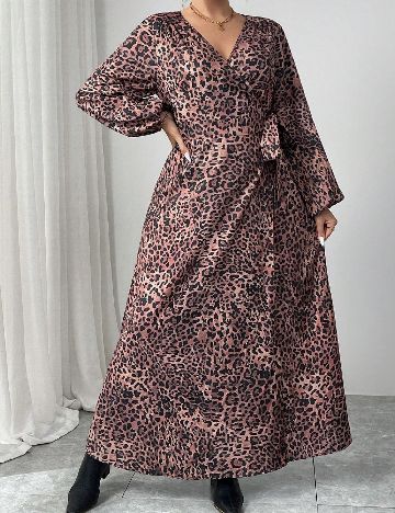 Rochie lunga SHEIN CURVE, animal print