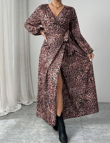 Rochie lunga SHEIN CURVE, animal print