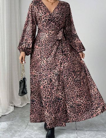 Rochie lunga SHEIN CURVE, animal print