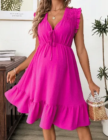 Rochie scurta SHEIN Maternity, fucsia
