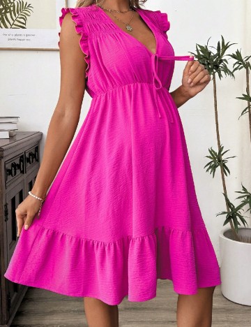 Rochie scurta SHEIN Maternity, fucsia