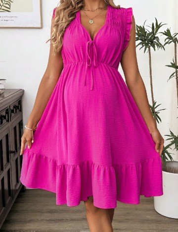 Rochie scurta SHEIN Maternity, fucsia