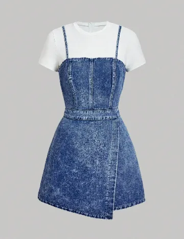 Salopeta SHEIN, albastru