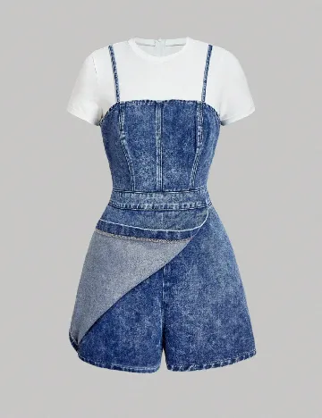 Salopeta SHEIN, albastru