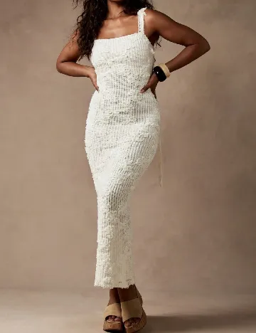 Rochie lunga Missguided, ecru