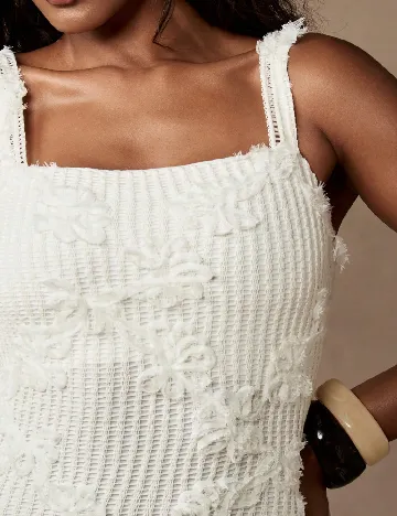 Rochie lunga Missguided, ecru