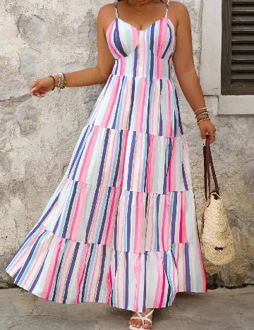 Rochie lunga SHEIN CURVE, mix culori