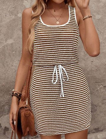 Rochie scurta SHEIN, maro