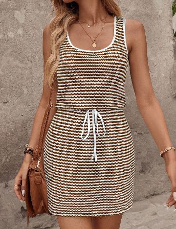 Rochie scurta SHEIN, maro